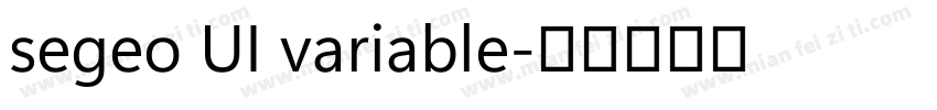 segeo UI variable字体转换